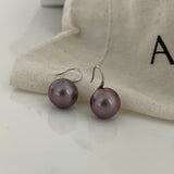 MERLOT Purple Pearl drop earrings - ZEN&CO Studio