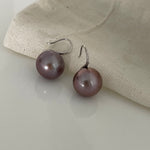 MERLOT Purple Pearl drop earrings - ZEN&CO Studio