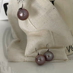 MERLOT Purple Pearl drop earrings - ZEN&CO Studio
