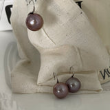 MERLOT Purple Pearl drop earrings - ZEN&CO Studio