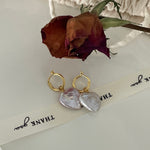 HALLIE Heart Baroque pearl drop earrings - ZEN&CO Studio