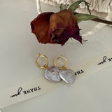 HALLIE Heart Baroque pearl drop earrings - ZEN&CO Studio