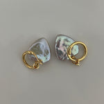 HALLIE Heart Baroque pearl drop earrings - ZEN&CO Studio