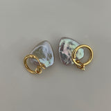 HALLIE Heart Baroque pearl drop earrings - ZEN&CO Studio