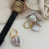 HALLIE Heart Baroque pearl drop earrings - ZEN&CO Studio