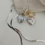 HALLIE Heart Baroque pearl drop earrings - ZEN&CO Studio