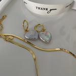 HALLIE Heart Baroque pearl drop earrings - ZEN&CO Studio