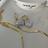 HALLIE Heart Baroque pearl drop earrings - ZEN&CO Studio