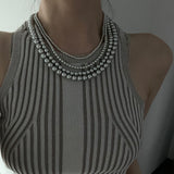 CHRISTINE Grey Pearl Necklace - ZEN&CO Studio