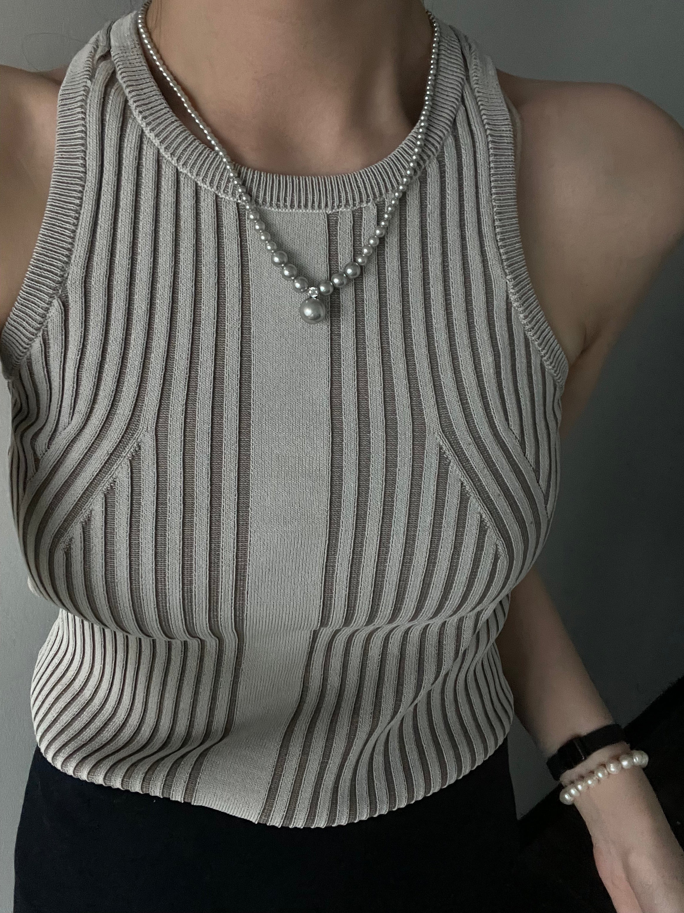 LAINEY Grey Pearl Necklace - ZEN&CO Studio