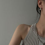 LAINEY Grey Pearl Stud Earrings - ZEN&CO Studio