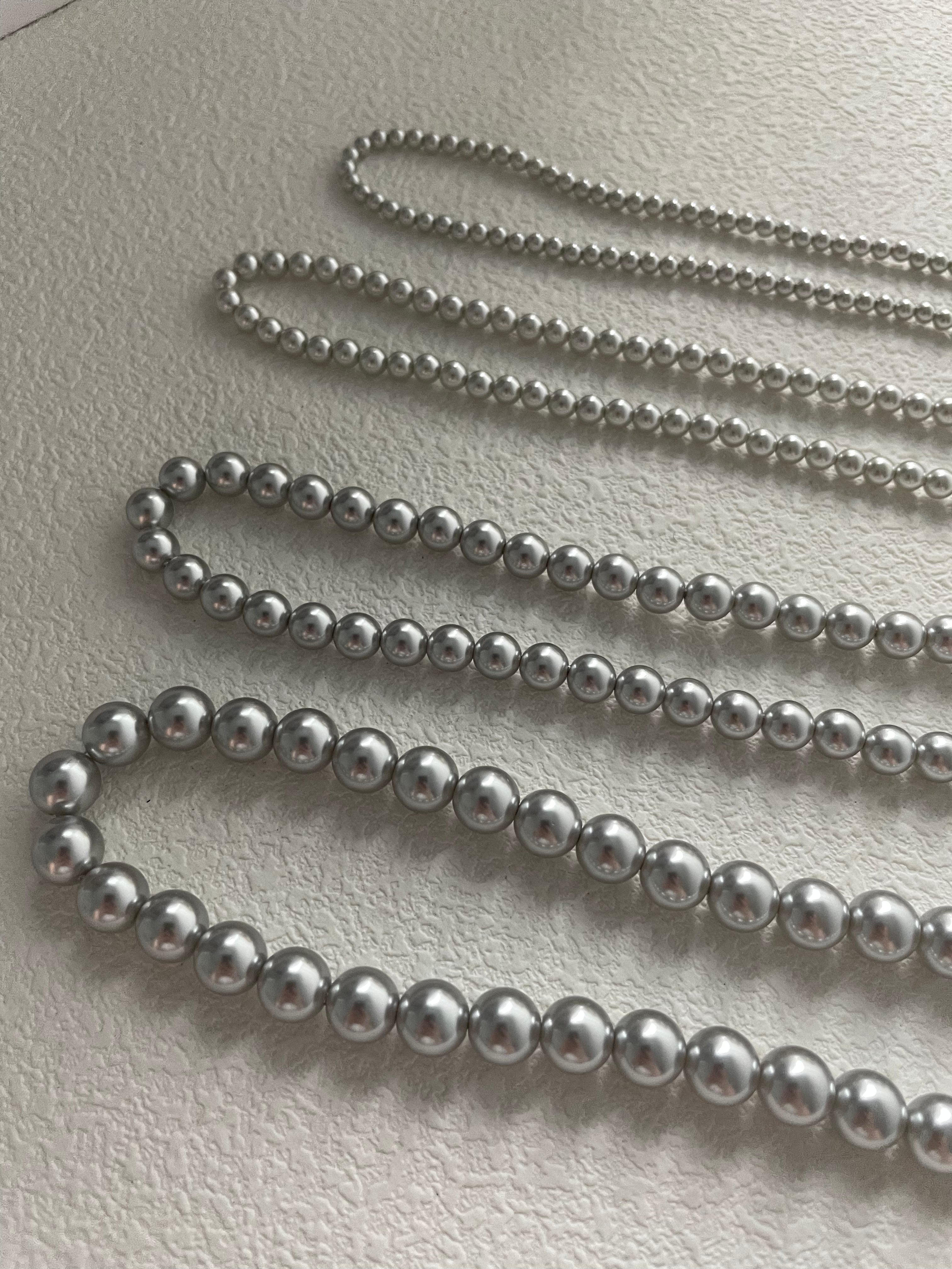 CHRISTINE Grey Pearl Necklace - ZEN&CO Studio