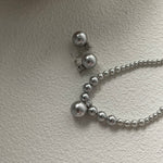 LAINEY Grey Pearl Stud Earrings - ZEN&CO Studio