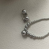 LAINEY Grey Pearl Stud Earrings - ZEN&CO Studio