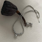 LAINEY Grey Pearl Necklace - ZEN&CO Studio