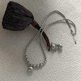 LAINEY Grey Pearl Necklace - ZEN&CO Studio