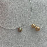 MANILA gold pearl stud earrings - ZEN&CO Studio