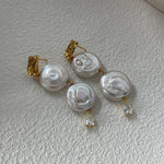 ROMAN HOLIDAY Double pearl earrings - ZEN&CO Studio