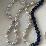 ASHA Baroque pearl and lapis lazuli necklace - ZEN&CO Studio