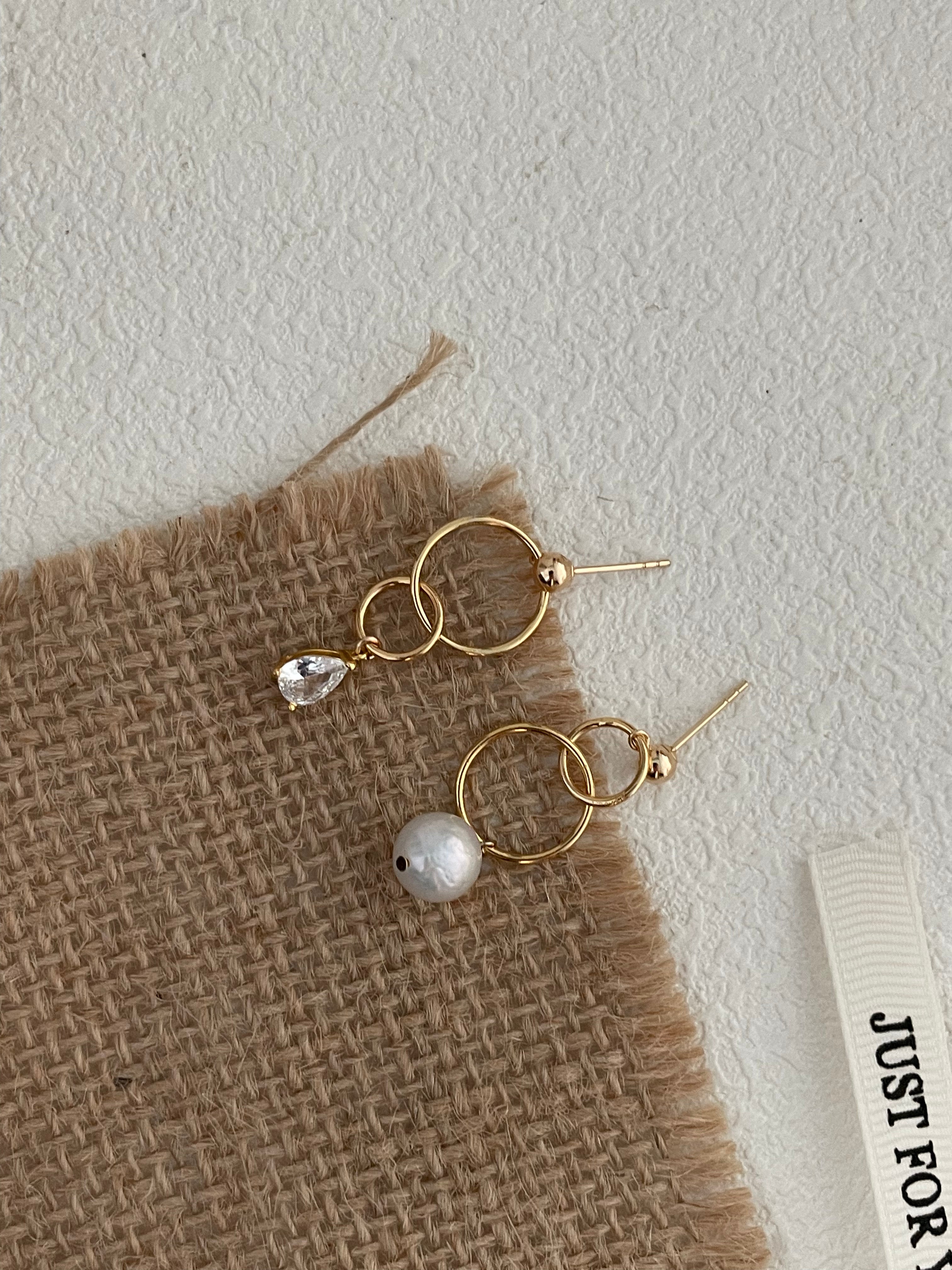 AGNES Asymmetric dangle earrings - ZEN&CO Studio