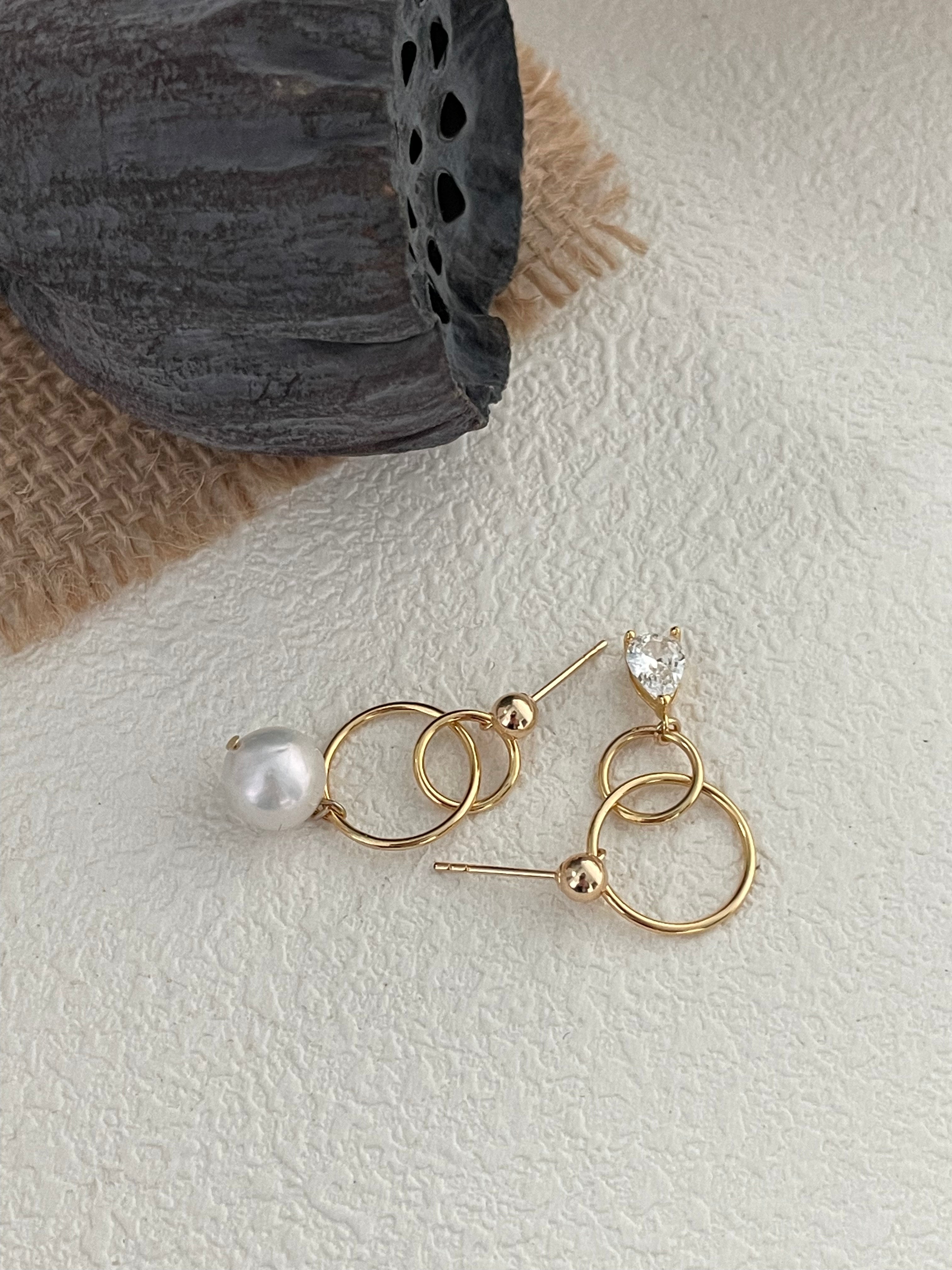AGNES Asymmetric dangle earrings - ZEN&CO Studio