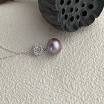 MERLOT Purple Pearl pendant necklace - ZEN&CO Studio