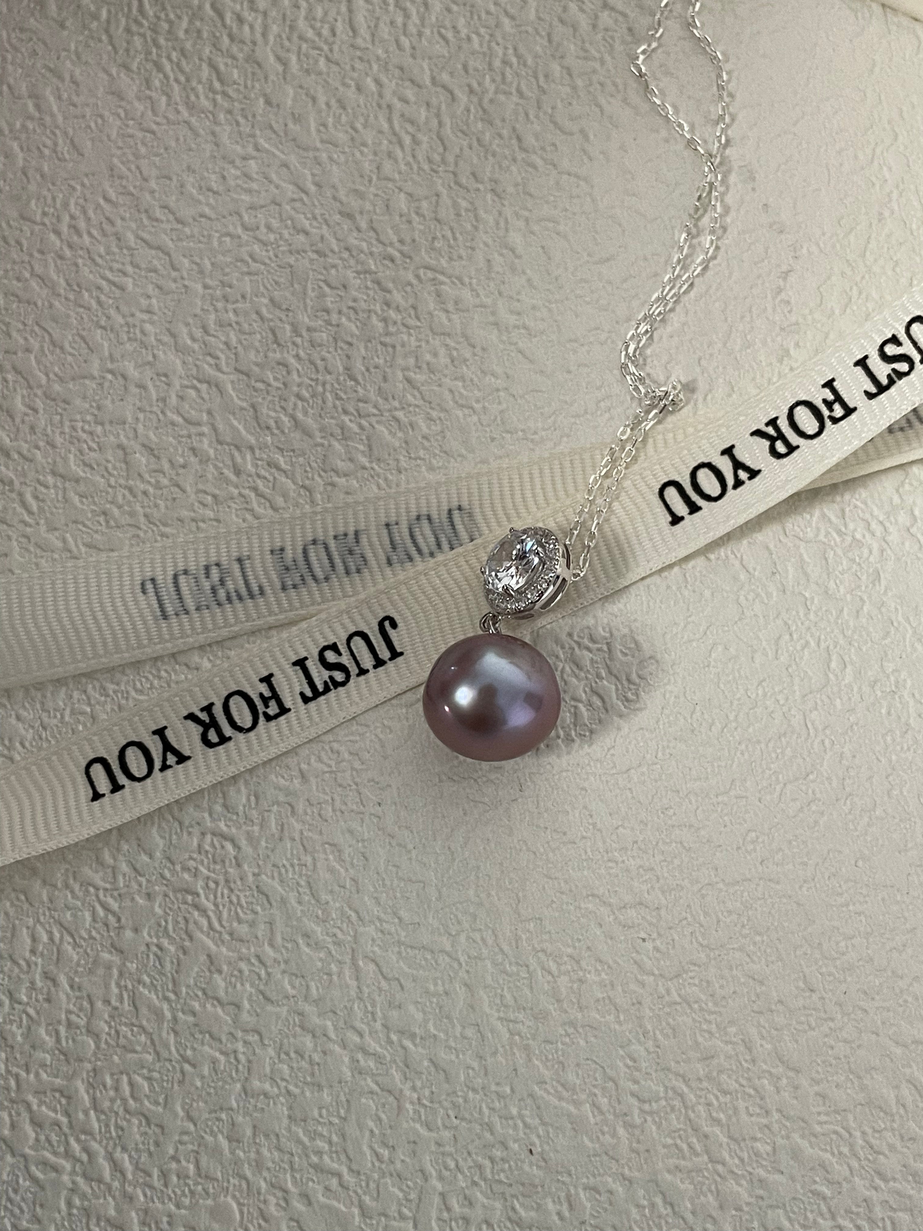 MERLOT Purple Pearl pendant necklace - ZEN&CO Studio