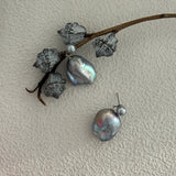 TATIANA Grey Baroque Pearl Earrings