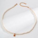 POPPY Pearl and Flower Pendant Necklace and Bracelet