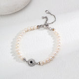 POPPY Pearl and Flower Pendant Bracelet