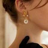 HEBA Mother of Pearl Dangle Earrings