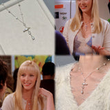 Phoebe's Pearl and White Crystal Pendant Necklace
