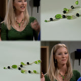 Phoebe's Green Stone and Black Onyx Necklace