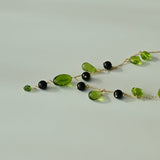 Phoebe's Green Stone and Black Onyx Necklace