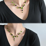 Phoebe's Green Stone and Black Onyx Necklace