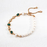 SADE Pearl and Malachite Bracelet