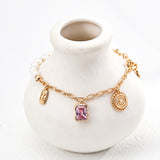RANIA Pearl and Charms Bracelet