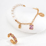 RANIA Pearl and Charms Bracelet