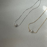 BELLE Minimalist Pearl Pendant Necklace