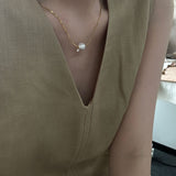 BELLE Minimalist Pearl Pendant Necklace