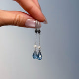 Rachel´s Blue Crystal Drop Earrings