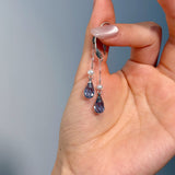 Rachel´s Blue Crystal Drop Earrings