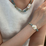 AZZURRA Baroque Pearl and Amazonite Bracelet