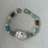 AZZURRA Baroque Pearl and Amazonite Bracelet