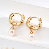 NURU Pearl Hoop Earrings