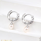 NURU Pearl Hoop Earrings