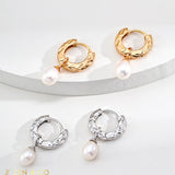 NURU Pearl Hoop Earrings