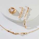ALLEGRA Asymmetric long dangle earrings - ZEN&CO Studio