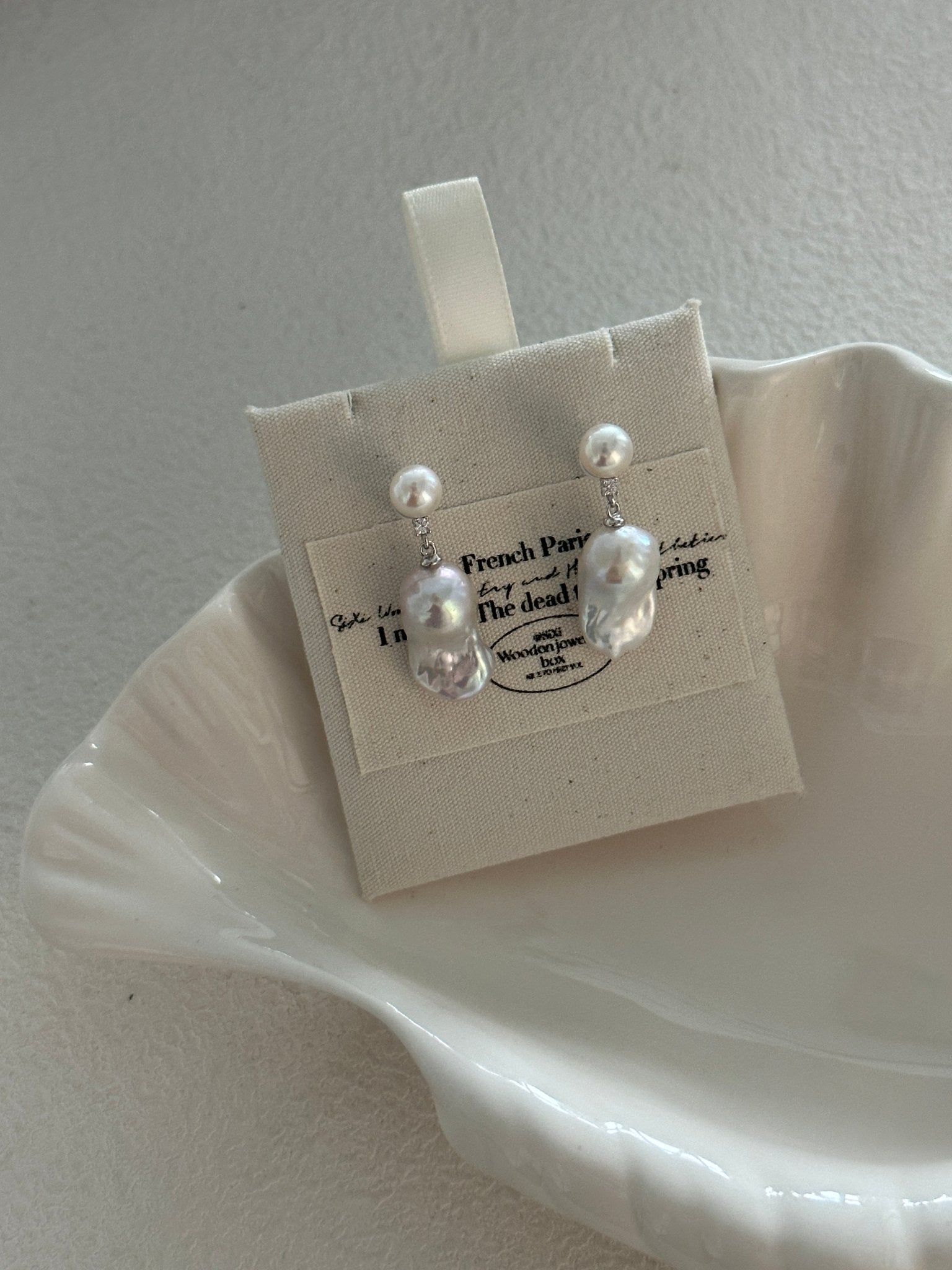 baroque pearl drop earrings