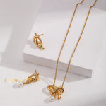 ELSA Cute knot pearl pendant necklace - ZEN&CO Studio